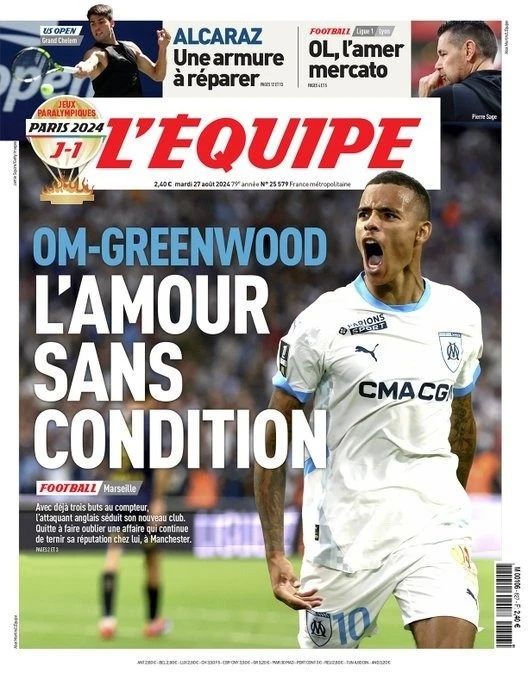 L'Equipe's Front Page Calls for Unconditional Love for Greenwood, Sparks Outrage and Forced Apology