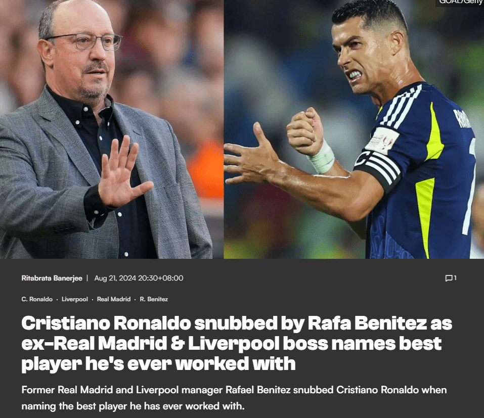 Is the rift still there with Cristiano Ronaldo? Benítez: The best player I've coached in my career is Gerrard