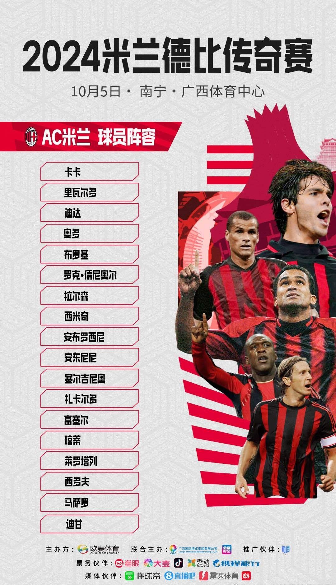 The Legendary Lineup for the Milan Derby Announced: Kaka, Rivaldo Lead Against Sneijder, Adriano