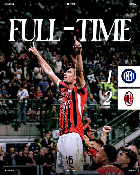 AC Milan Away - Dramatic Win Against Inter Milan, Ending Six-Game Derby Losing Streak