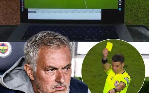 Crazy and Dashing Move! Mourinho Uses Laptop to Protest Against Offside Call on Valid Goal; Referee Books Him With a Yellow Card