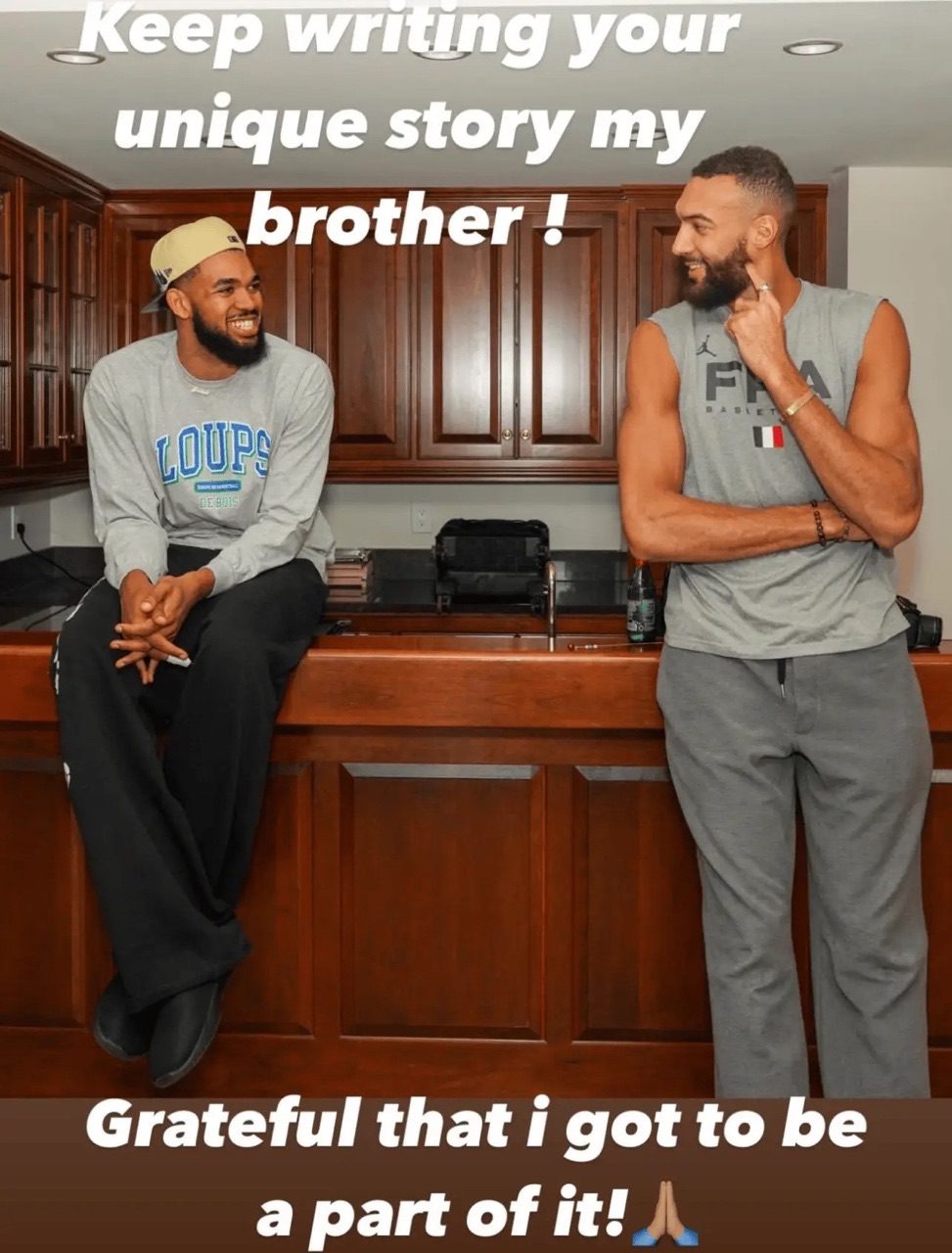 Gobert Sends Social Media Blessings to Towns: Keep Writing Your Unique Chapter, My Brother!