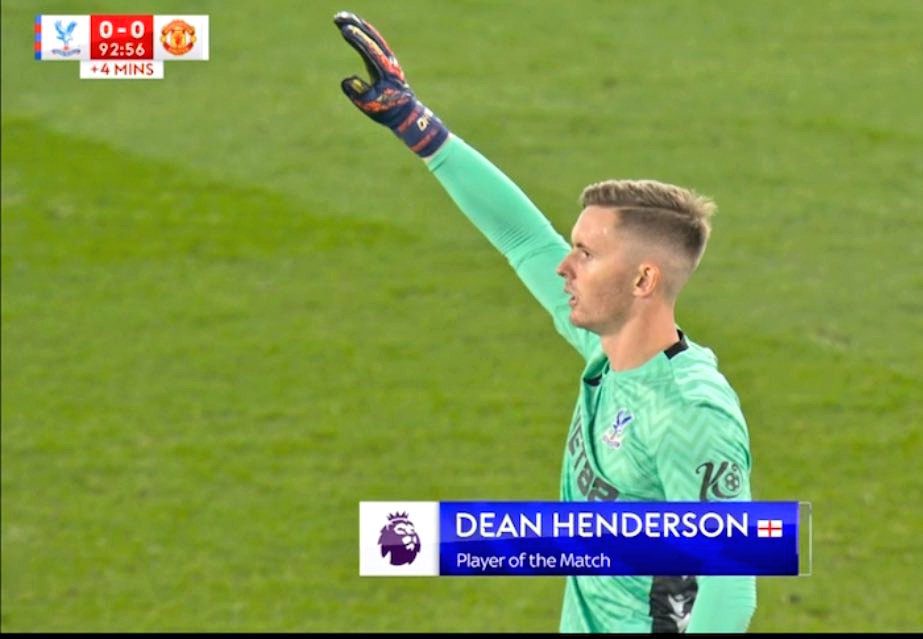 Making Seven Saves Against His Former Club, Dean Henderson Named Man of the Match in Crystal Palace vs. Manchester United Draw