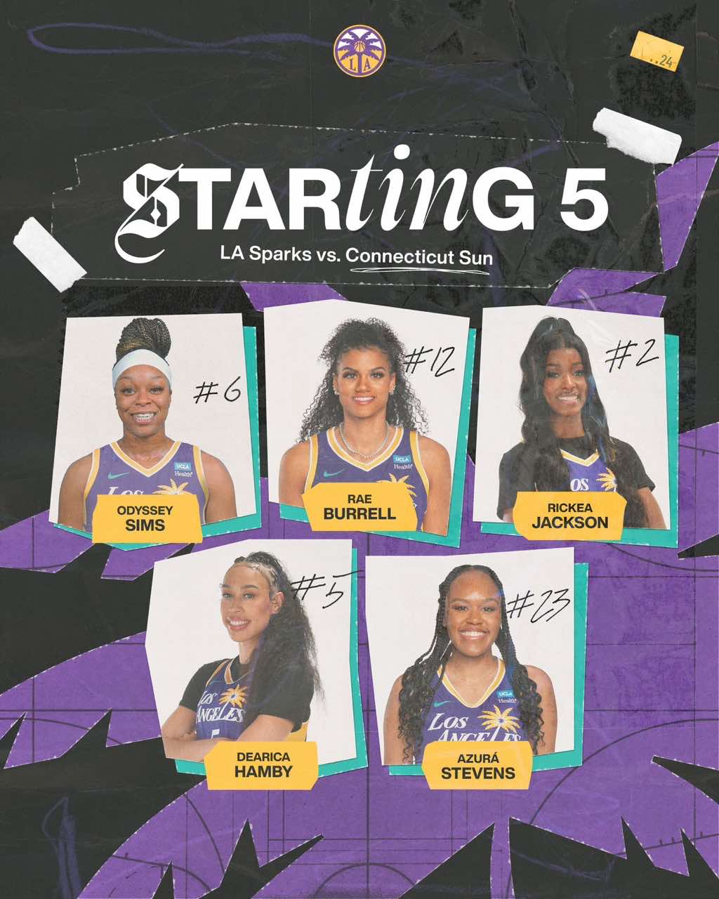 One More Match! Sparks vs. Sun Starting Lineup: Cambage vs. Thomas, Li Yueru Ready on the Bench