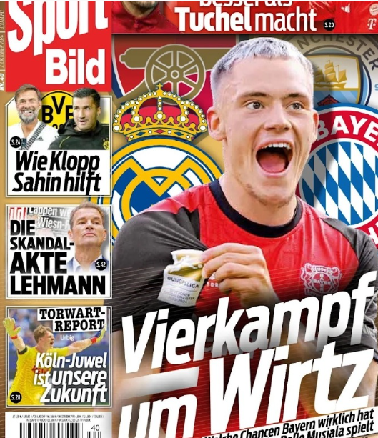 Bild: Four Top Clubs, Including Real Madrid and Manchester City, Are Interested in Wirtz