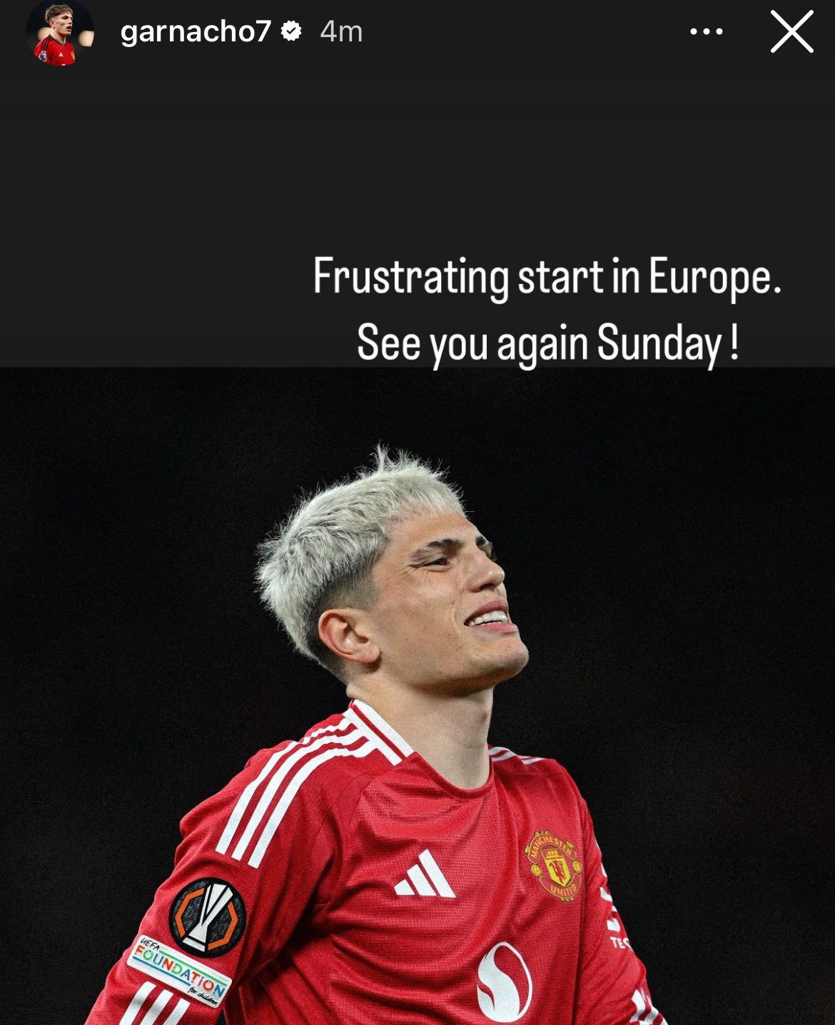 Man United Fails to Secure a Winning Start; Garnacho: A Frustrating European Opener, See You Sunday