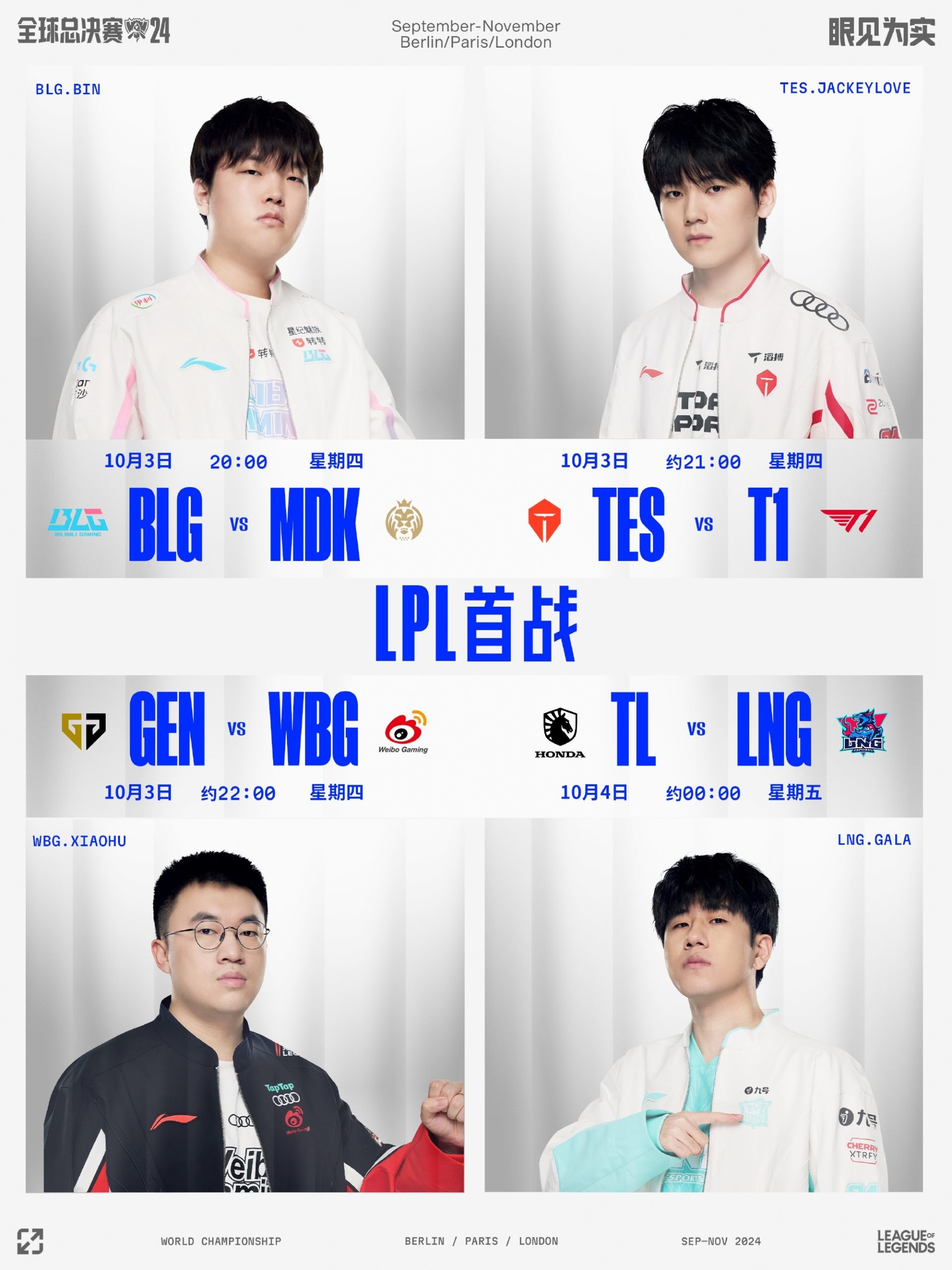 The LPL's First Battle of the LoL World Championship Kicks Off Tonight: TES Re-meets T, WBG Meets GEN.G