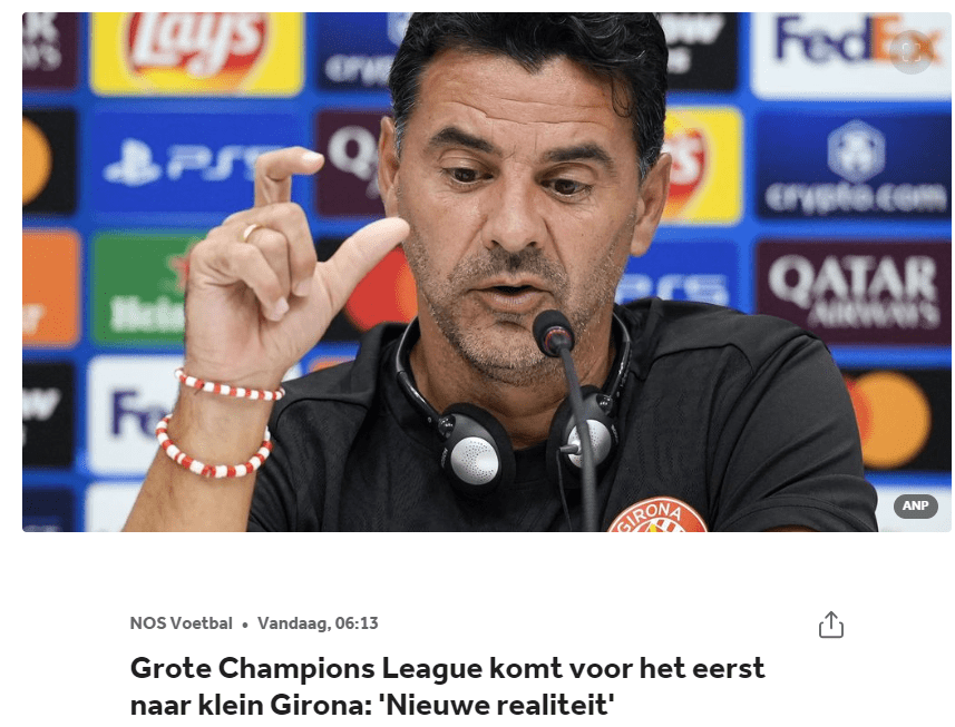 Girona Head Coach: Feyenoord Lost to Leverkusen in the Last Round, But I Think They Clearly Played Better