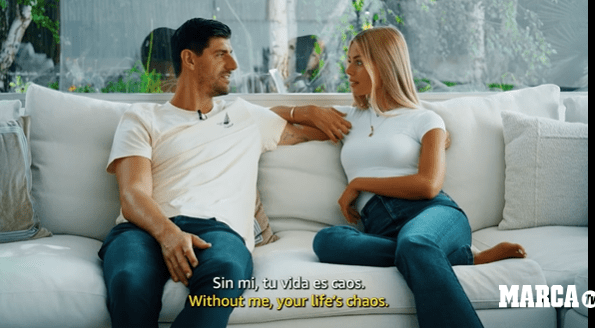 Show of Affection! Courtois' Wife: Without Me, Your Life Would Be a Mess