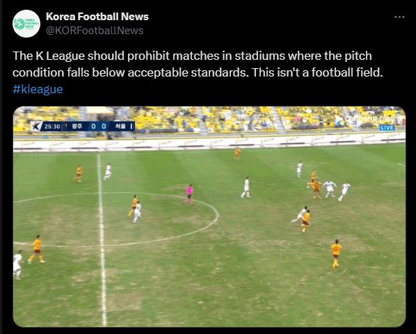 Potholes Everywhere! Korean Media Slams Poor League Stadium Conditions: This Isn't Even a Football Field