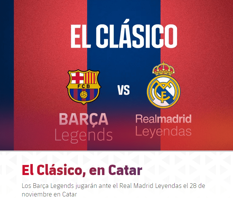 Official: Real Madrid and Barcelona to Host a Legends Match in Qatar