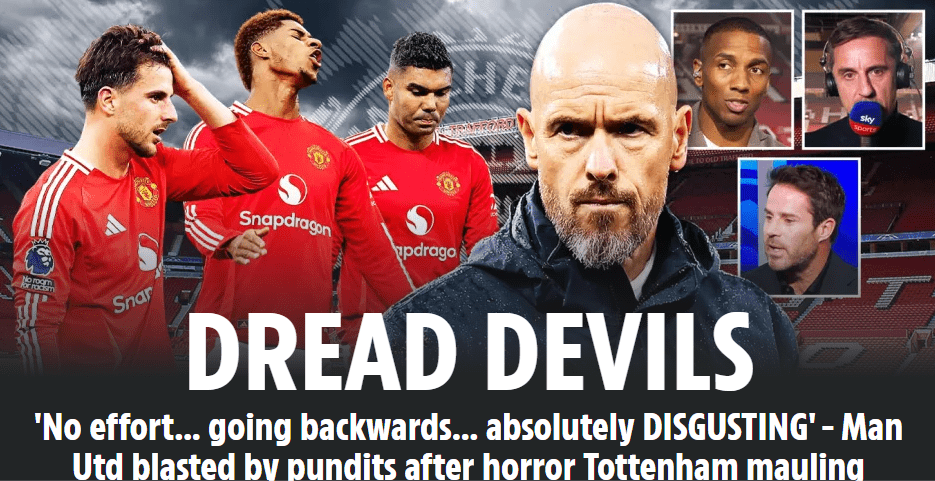 Premier League Legends Unite in Criticism: Manchester United's Performance is a Disgrace, Ten Hag is Terrible