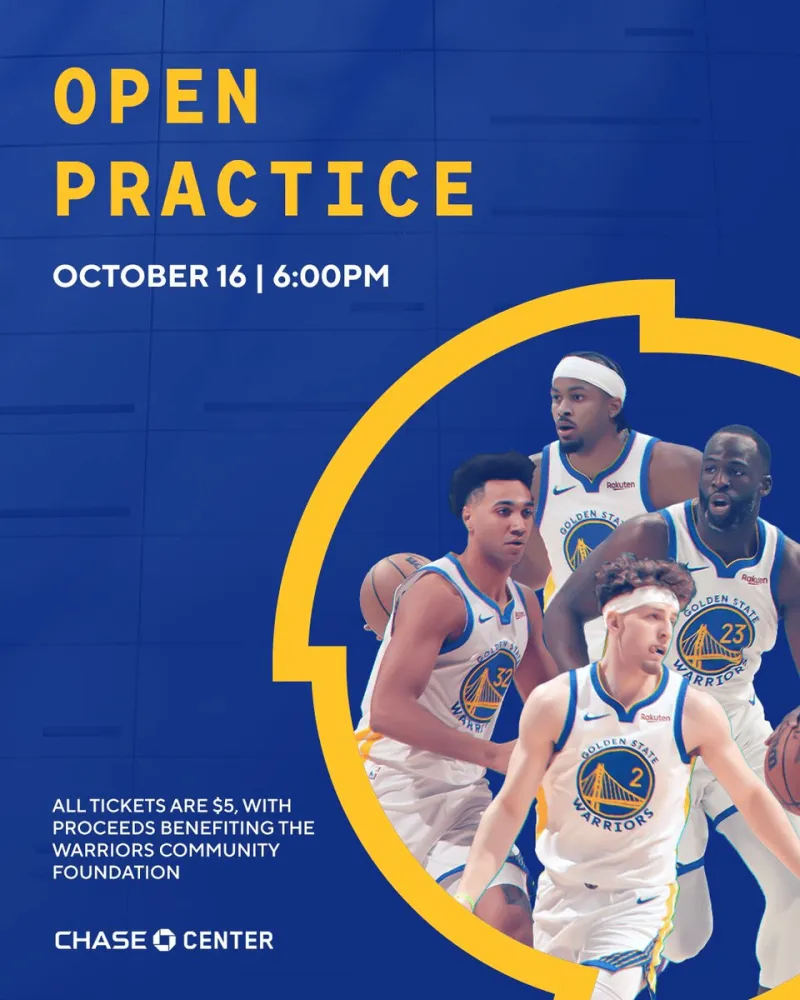 Warriors' Open Practice Game Tickets Only for ; Proceeds to be Donated to the Warriors Community Foundation