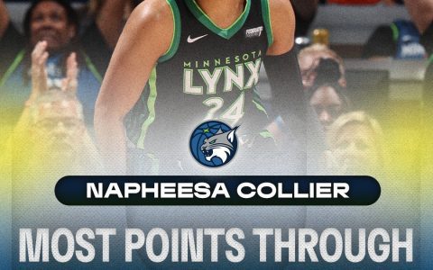 Collier Scores a Total of 99 Points in the First Three Playoff Games, the Most in WNBA History