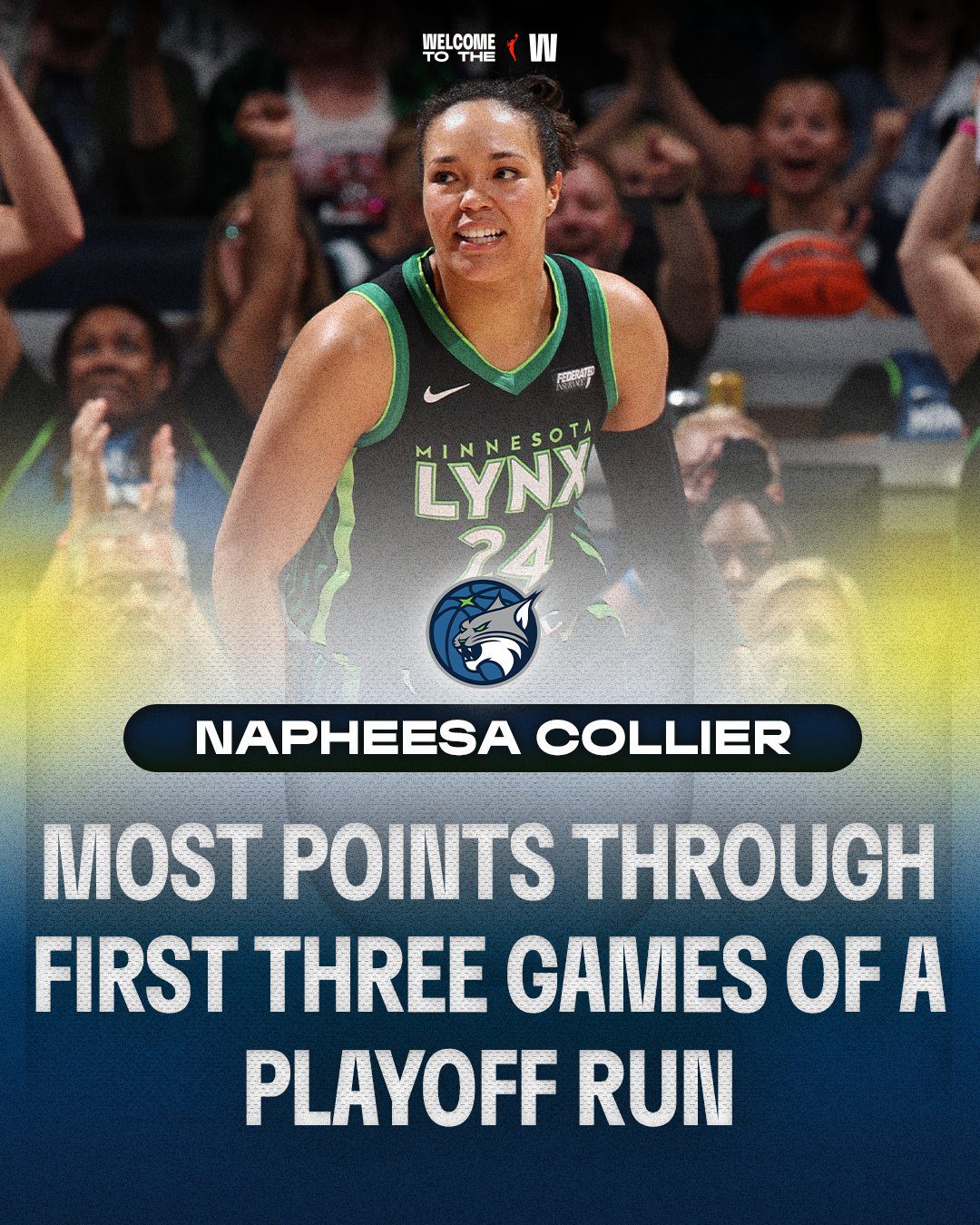 Collier Scores a Total of 99 Points in the First Three Playoff Games, the Most in WNBA History