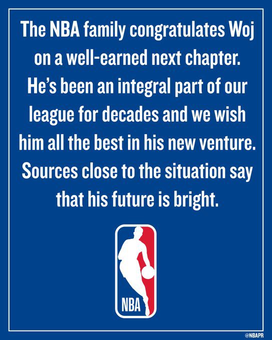 The NBA Officially Blesses Woj: He Has Always Been an Indispensable Part of the League!