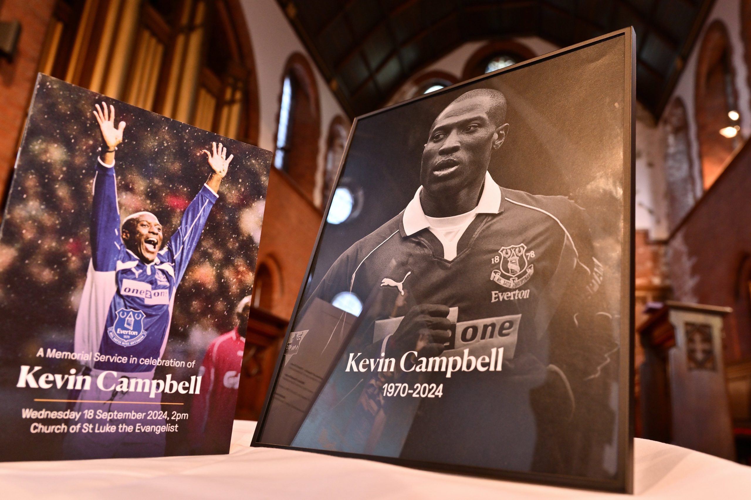 Everton Holds Memorial Service for Kevin Campbell