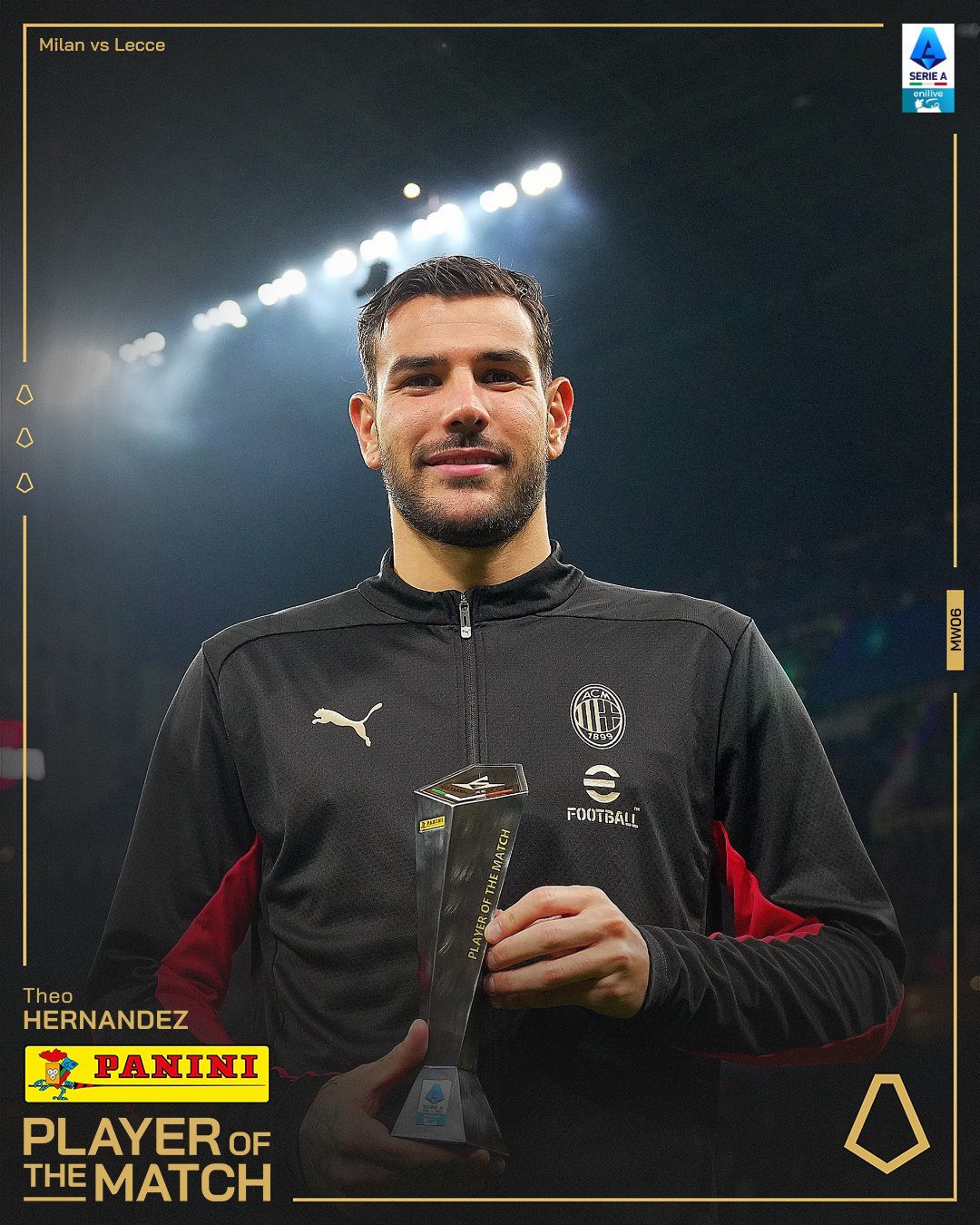 Contribution to Milan's Big Victory with a Goal and an Assist! Official: Theo is Named the Best Player of the Match