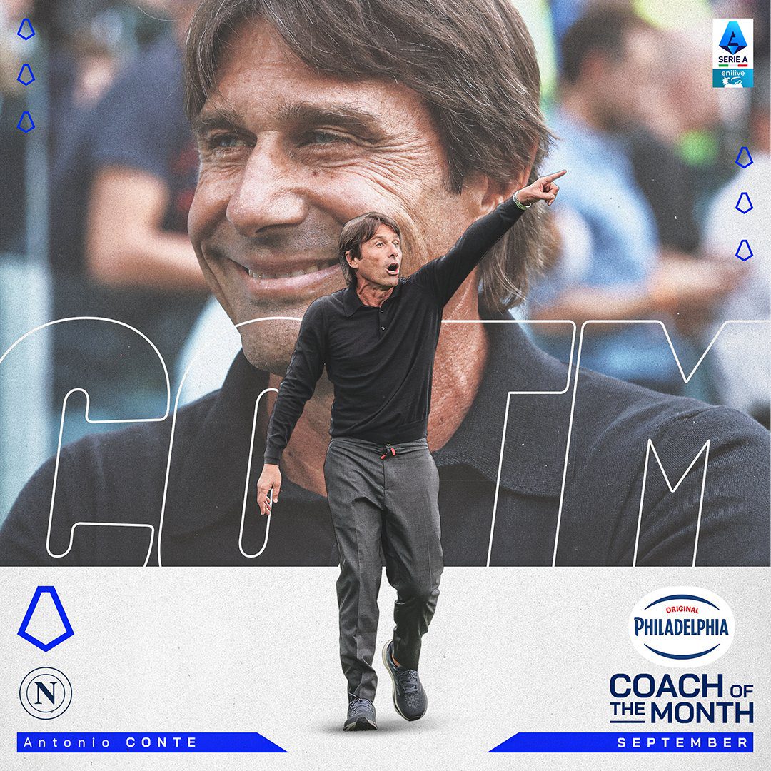 Sheng Ping! Official: Conte Elected as Serie A Coach of the Month