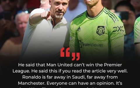 Morgan Retweets Ten Hag's Comments on Ronaldo, Mocking: You'll Be Out of Manchester United Next Week, Not Even Until the End of the Month