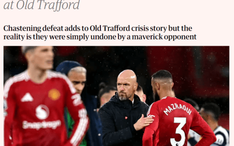 The Guardian: Manchester United's Home Ground, a Temple of Wasted Money, Makes Tottenham Feel at Home