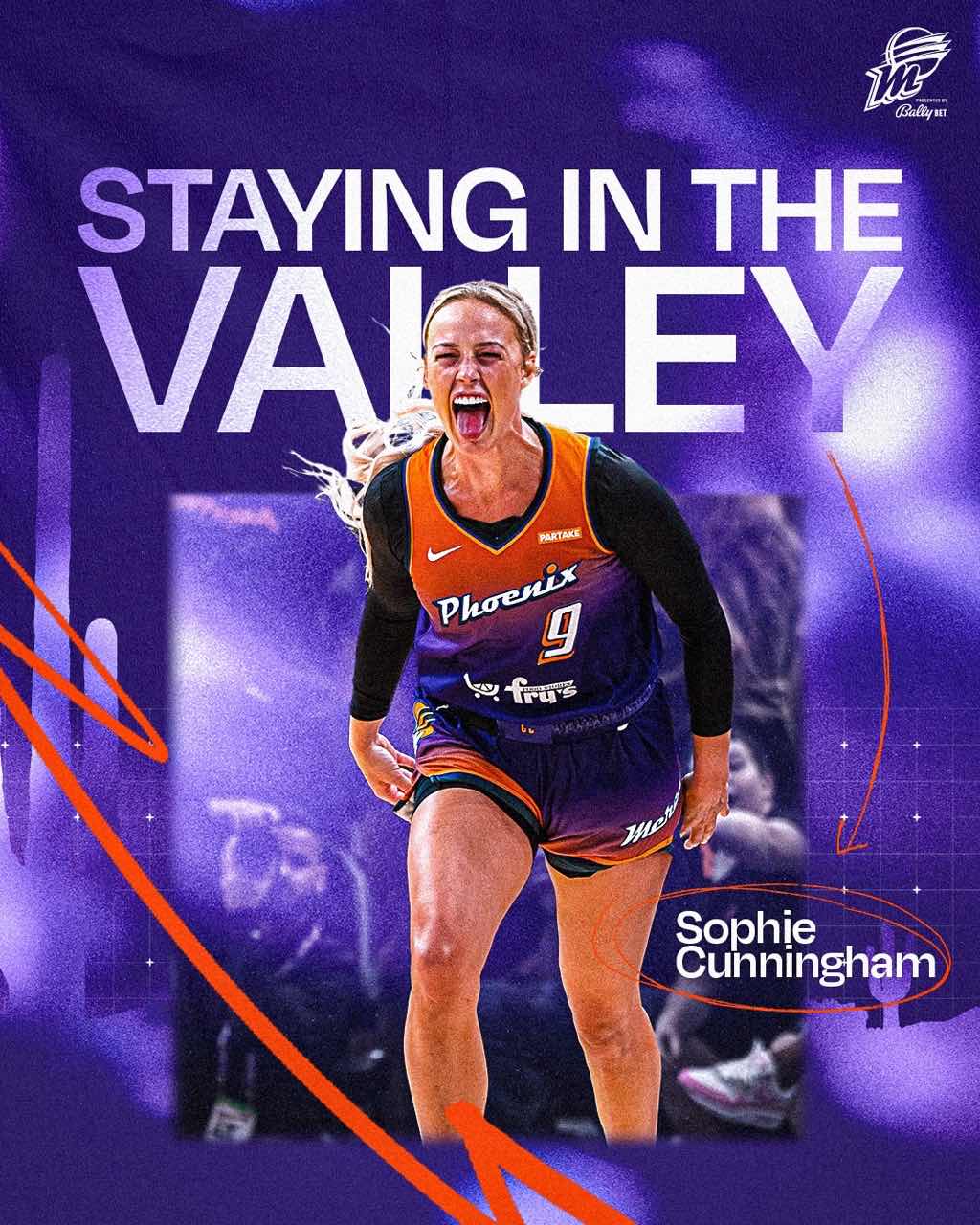 Phoenix Mercury Officially Announce Contract Extension with Team Forward Sophie Cunningham for the Season