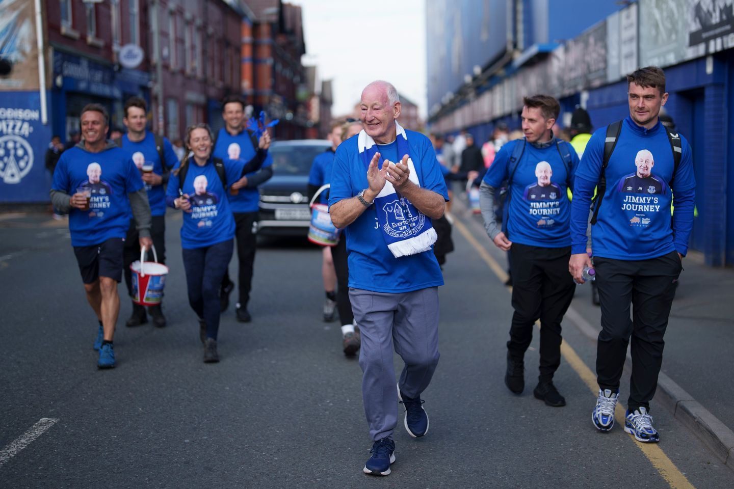 Former Everton Kit Man and Club Legends Hike Miles to Raise Funds for Charity