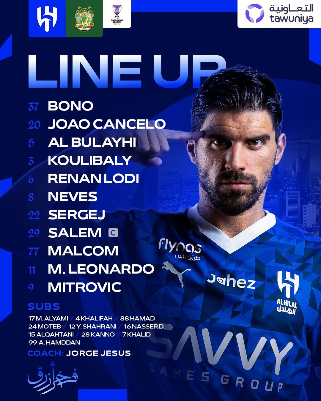 Riyadh Crescent vs. Baghdad Police Starting Lineup: Mi Shenhua Leads, Malcolm and Neves Play