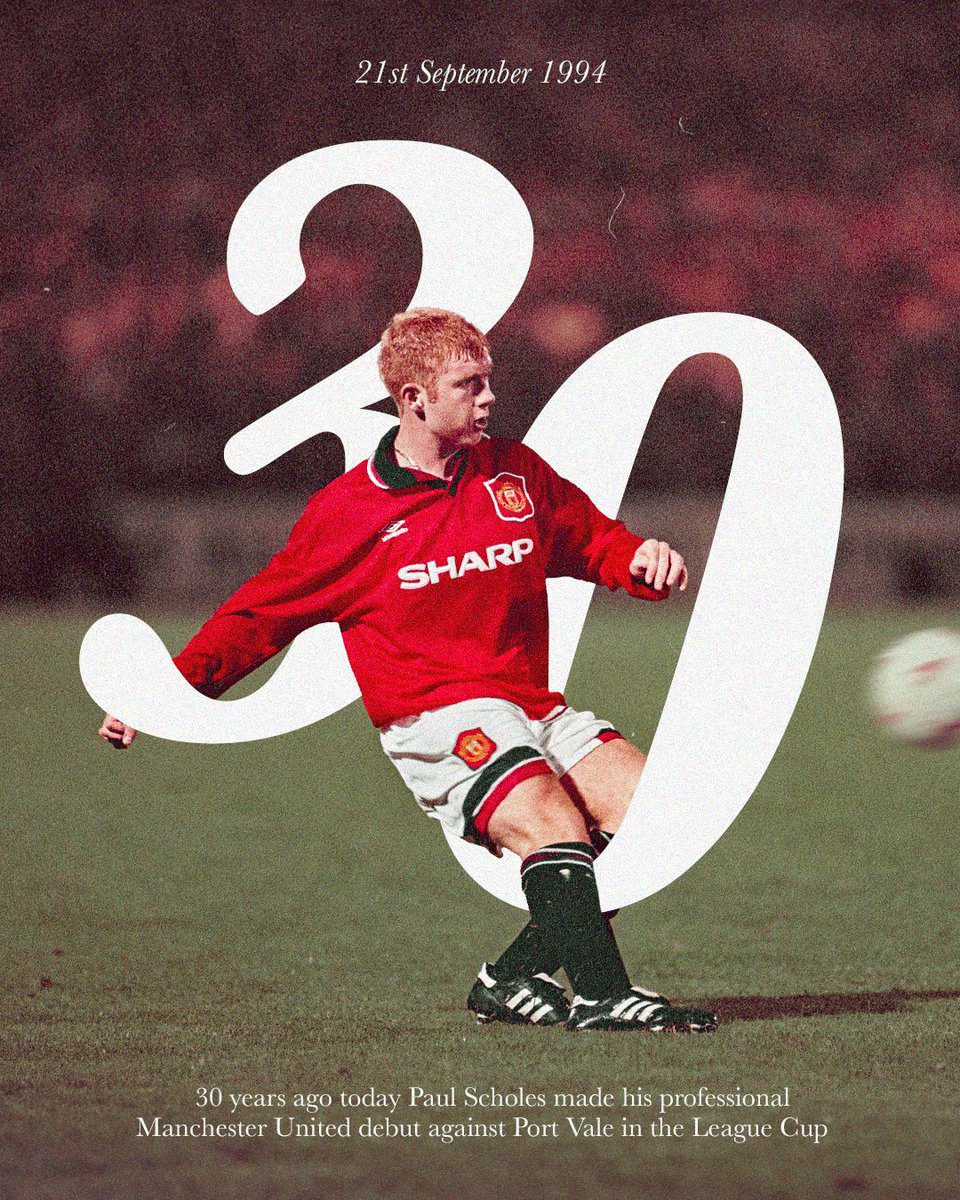 Manchester United Officially Pays Tribute to Legendary Star Scholes: His Debut Was on This Day Years Ago