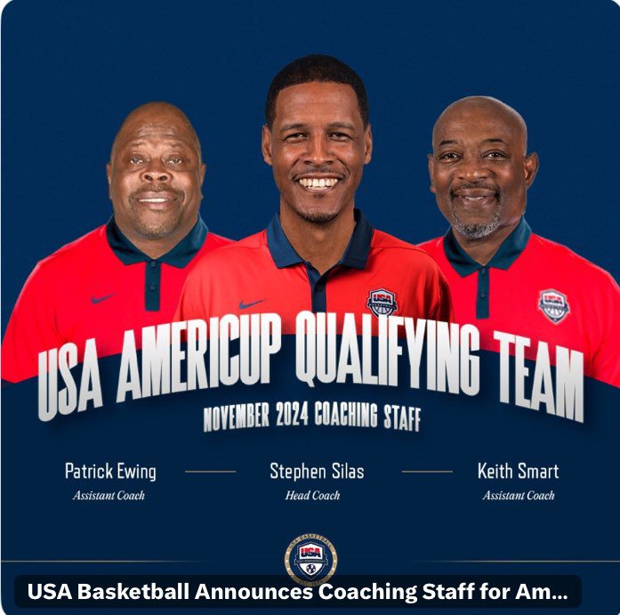 Former Rockets Head Coach Silas to Serve as Head Coach for USA Basketball During FIBA AmeriCup Qualifying Windows