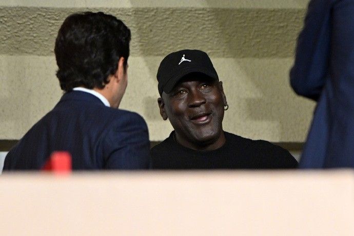 Crossover! Basketball Legend Michael Jordan Attends Monaco vs. Barcelona Match