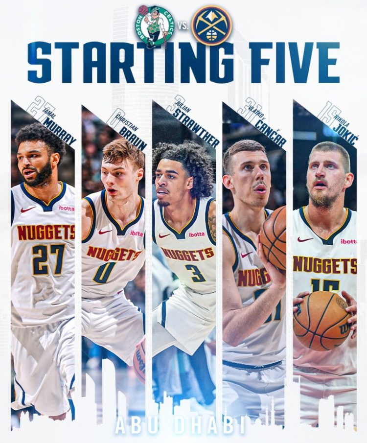 Nuggets vs. Celtics Starting Lineups: Jokic Goes Up Against the Twin Towers, Murray to Play