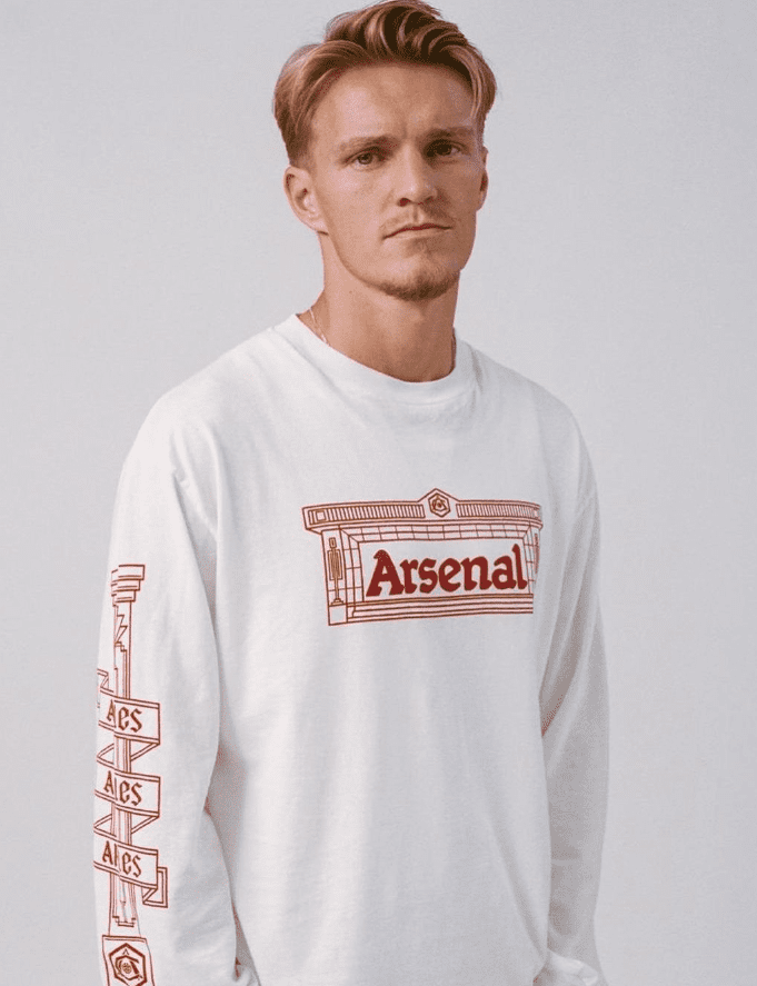 Arsenal Collaborates with Aries Clothing Release: Odegaard, Saka, and Many Other Players Feature in the Collection