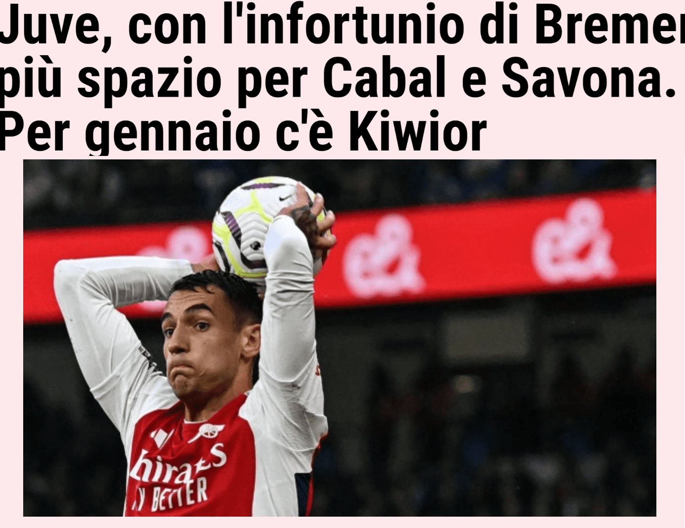 Milano Sport: Bremer's Injury Has a Significant Impact on Juventus; Motta Relies on Emergency Measures; Pursuit of Arsenal Star in Winter Transfer Window