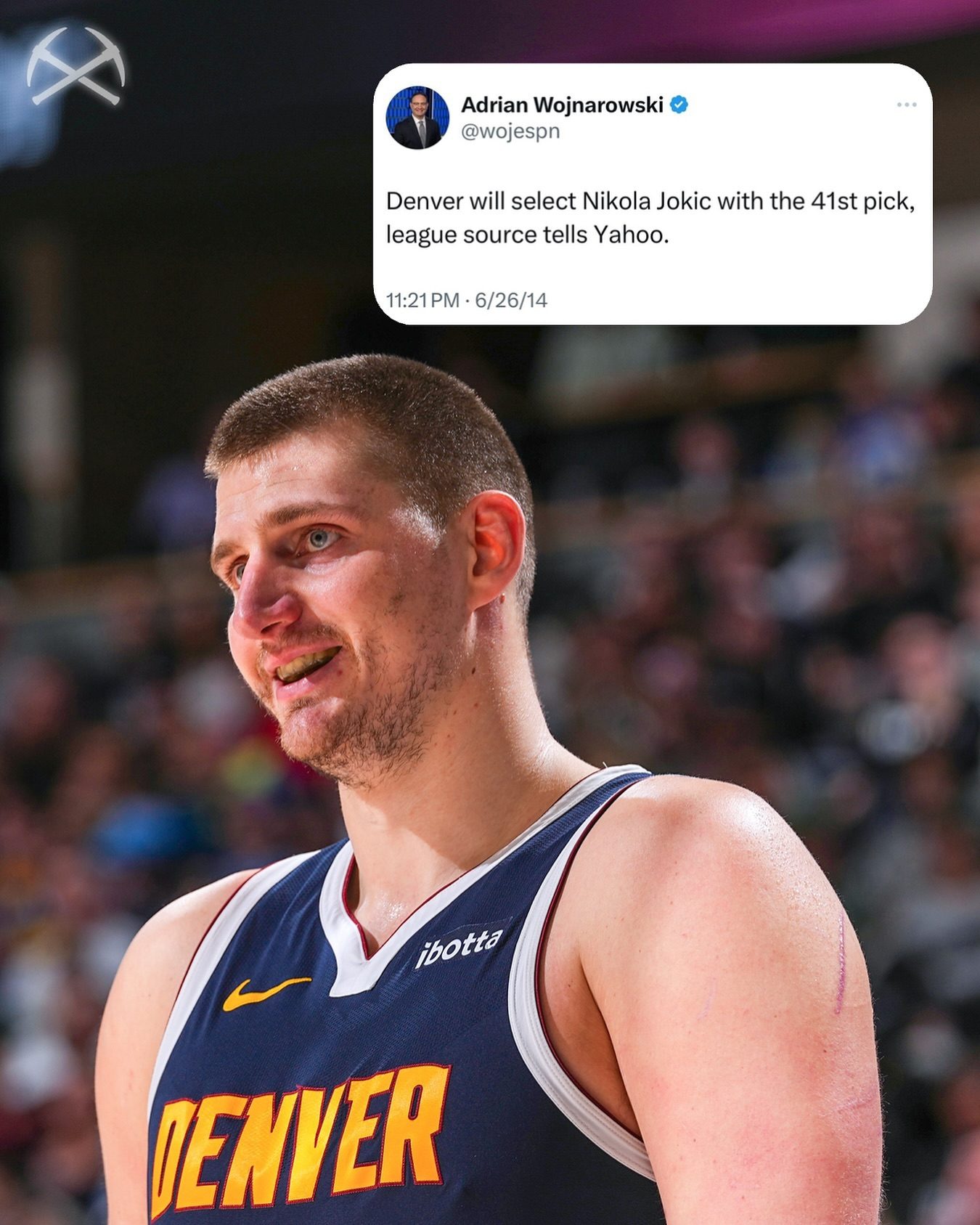 Nuggets Official Social Media Shares Their Favorite Woj Report: Drafting Jokic with the 41st Pick