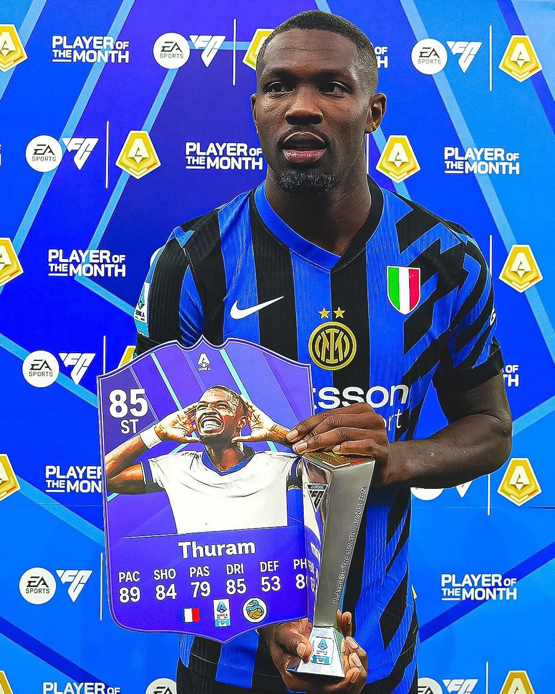 Thuram Receives Monthly Best Player Trophy