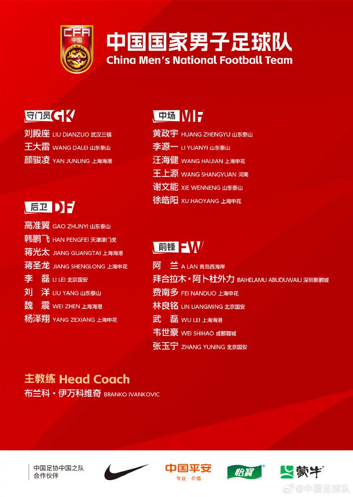 The National Football Team Announces New Roster: Wu Lei and Alan Included Despite Injuries! Wei Shihao Returns While Zhu Chenjie is Omitted