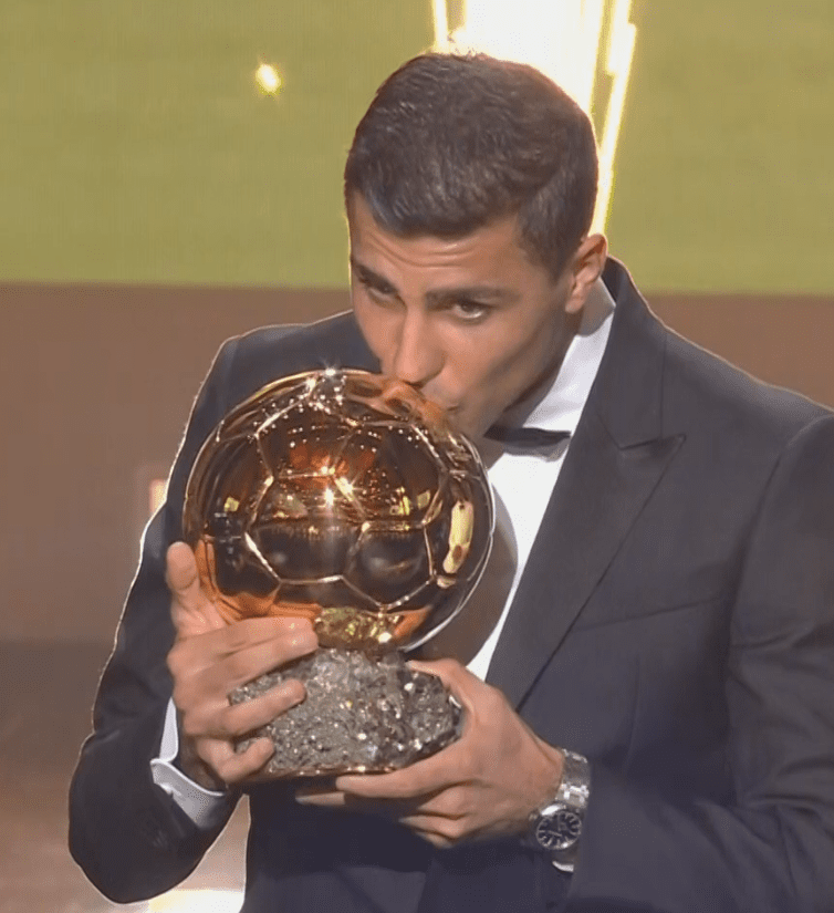 Famous Painting! Rodri Kissing the Golden Ball