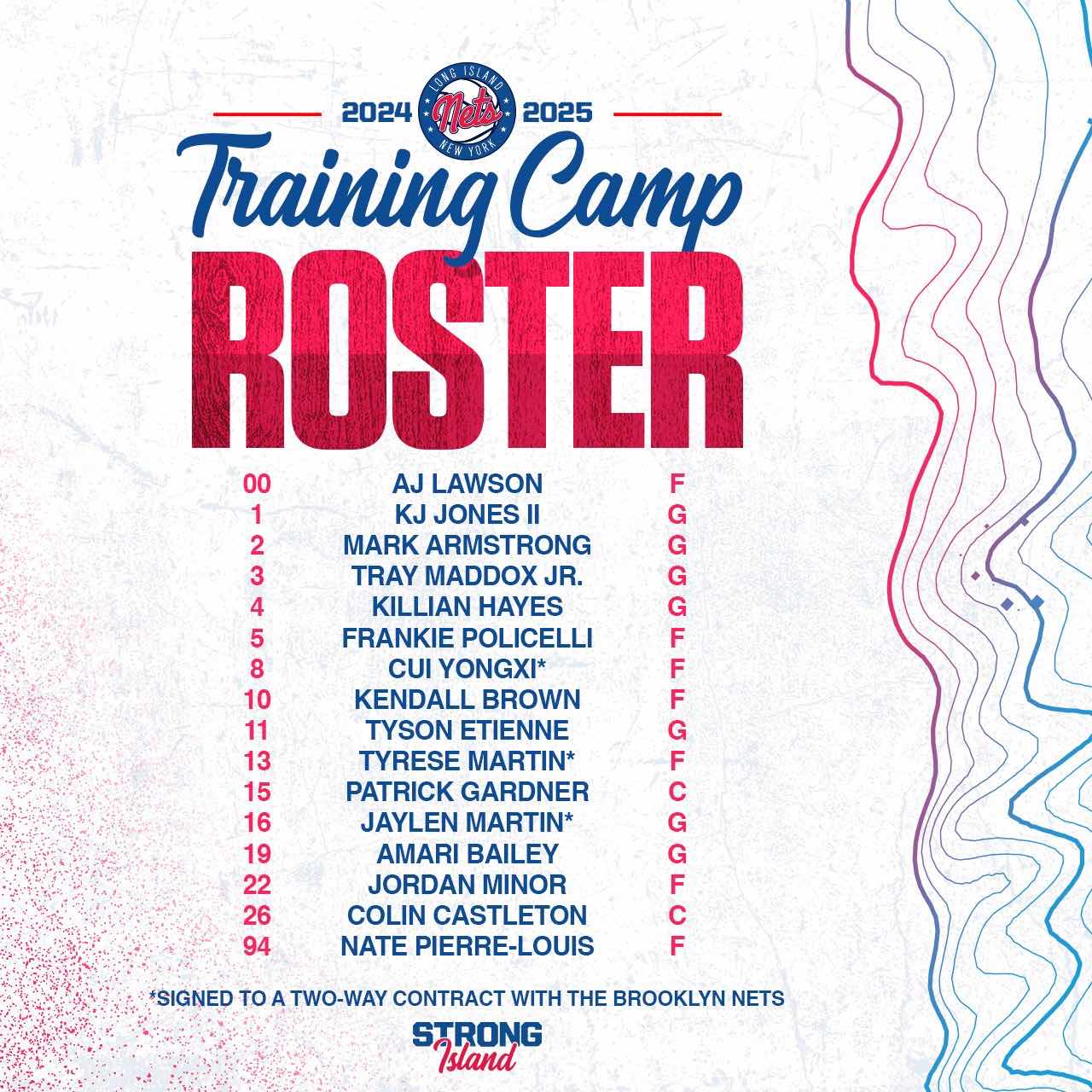 Long Island Nets, the G League Affiliate of the Brooklyn Nets, Announce Training Camp Roster: Cui Yongxi Included, Led by Former No. 7 Pick Killian Hayes