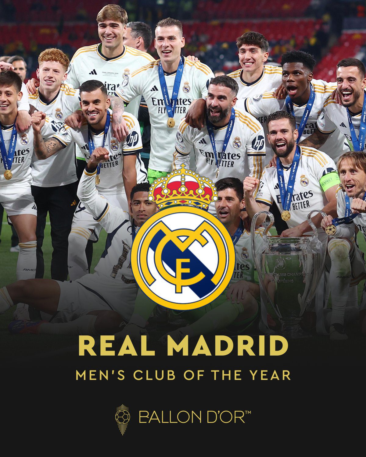 Official: Real Madrid Wins Best Men's Football Club of the Year