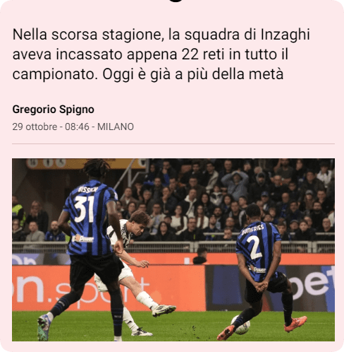 Milan Sports: Inter Milan's Goal Concessions This Season, Including Six in the Final Minutes