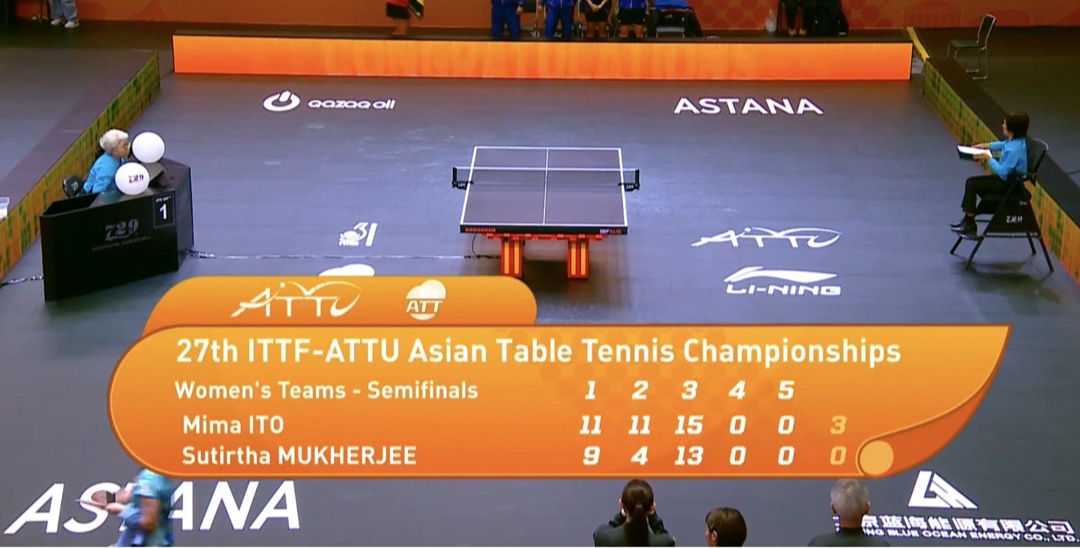 Championship Clash Tonight! Women's Team Semi-Finals of the Asian Table Tennis Championships: Japan Defeats India to Meet China in the Final